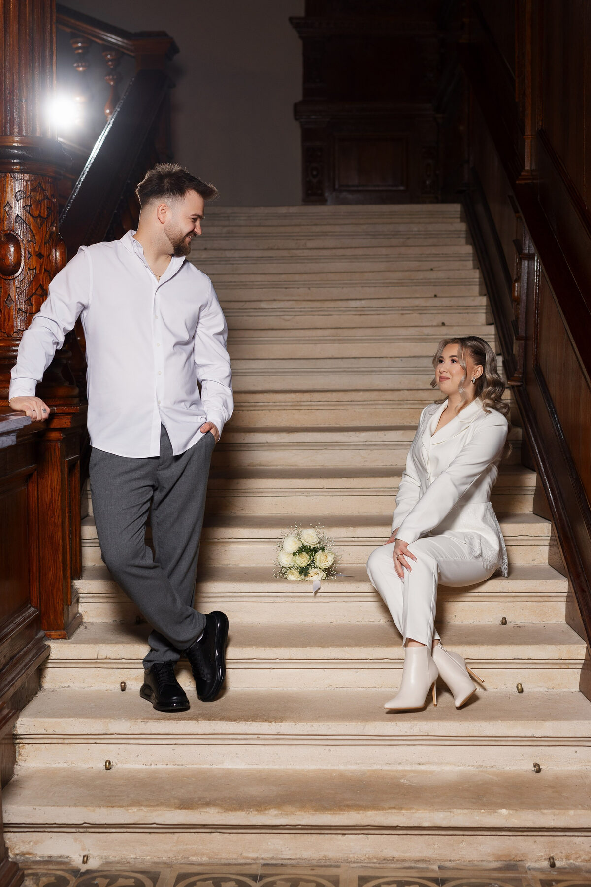 Cununie civilă la palat în Cluj, miri fotografiați editorial (7)